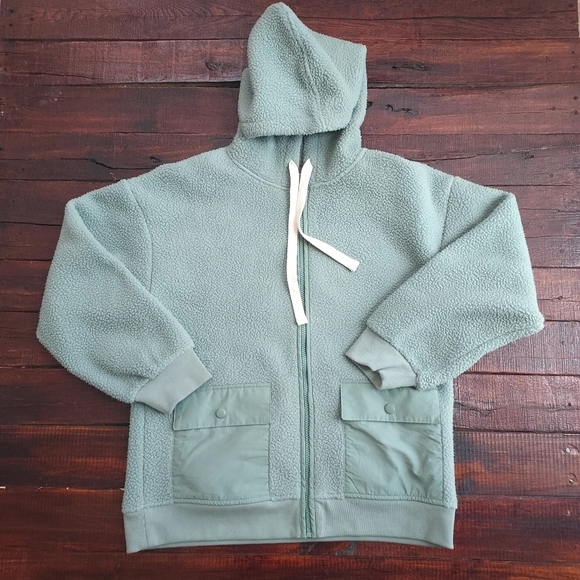 Madewell Resourced Fleece Hooded Jacket NWT Size Small Msrp $128 - Picture 1 of 10